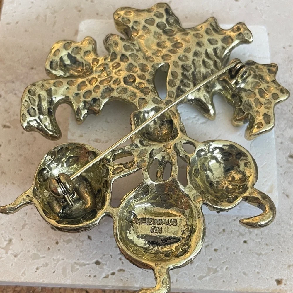 Vibrant Crystal Radish Brooch